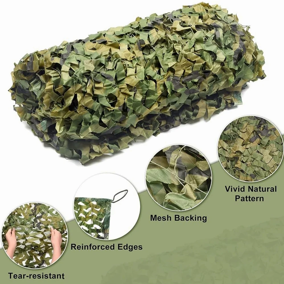 Malla de Camuflaje para jardín, Red de Camuflaje del ejército Malla Militar para decoración, Paisaje Forestal, Caza, paisajes forestales (Tamaño : 6x10m)