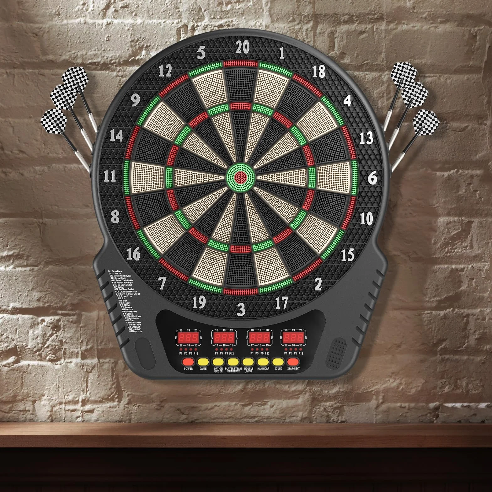 Diana Electrónica Profesional con Pantalla LCD Digital y Dardos de Punta Suave, Diana Dardos Electronica con 27 Juegos, 243 Modos Ideal para Amigos, Familia, Oficina, Fiestas de Pub.