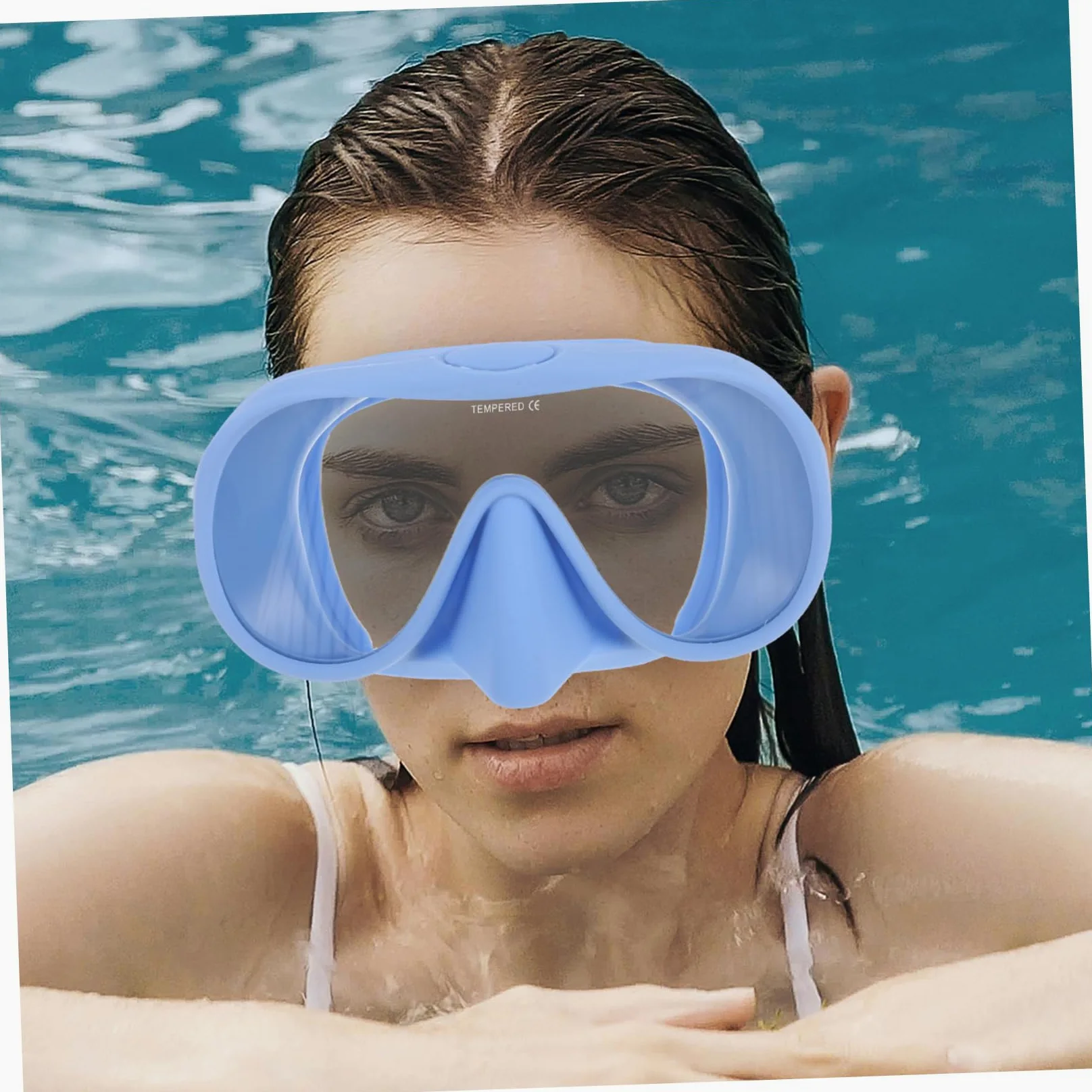 1juego De Buceo Profesional para Adultos Gafas Antivaho De Amplio Ángulo y Tubo De Snorkel con Estuche De Almacenamiento Equipamiento De Esnórquel y Buceo Color Azul