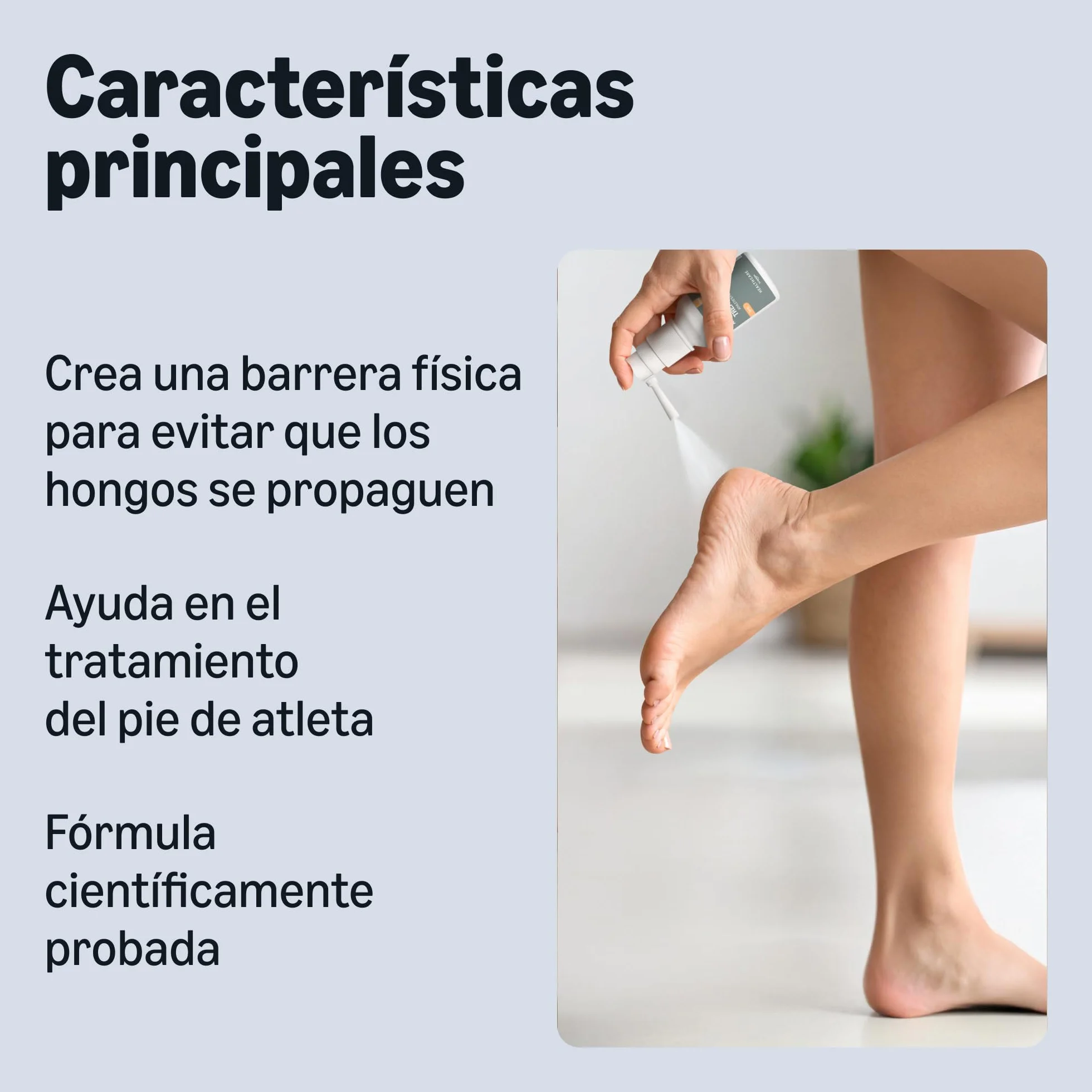 Amazon Basic Care Spray para el pie de atleta, 50ml