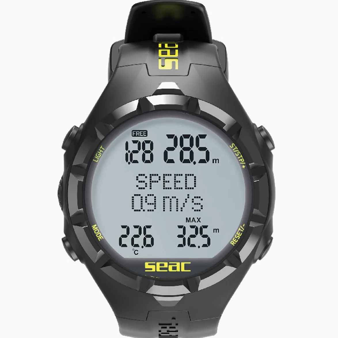 SEAC Ordenador de apnea, Unisex, Negro/Rojo, L
