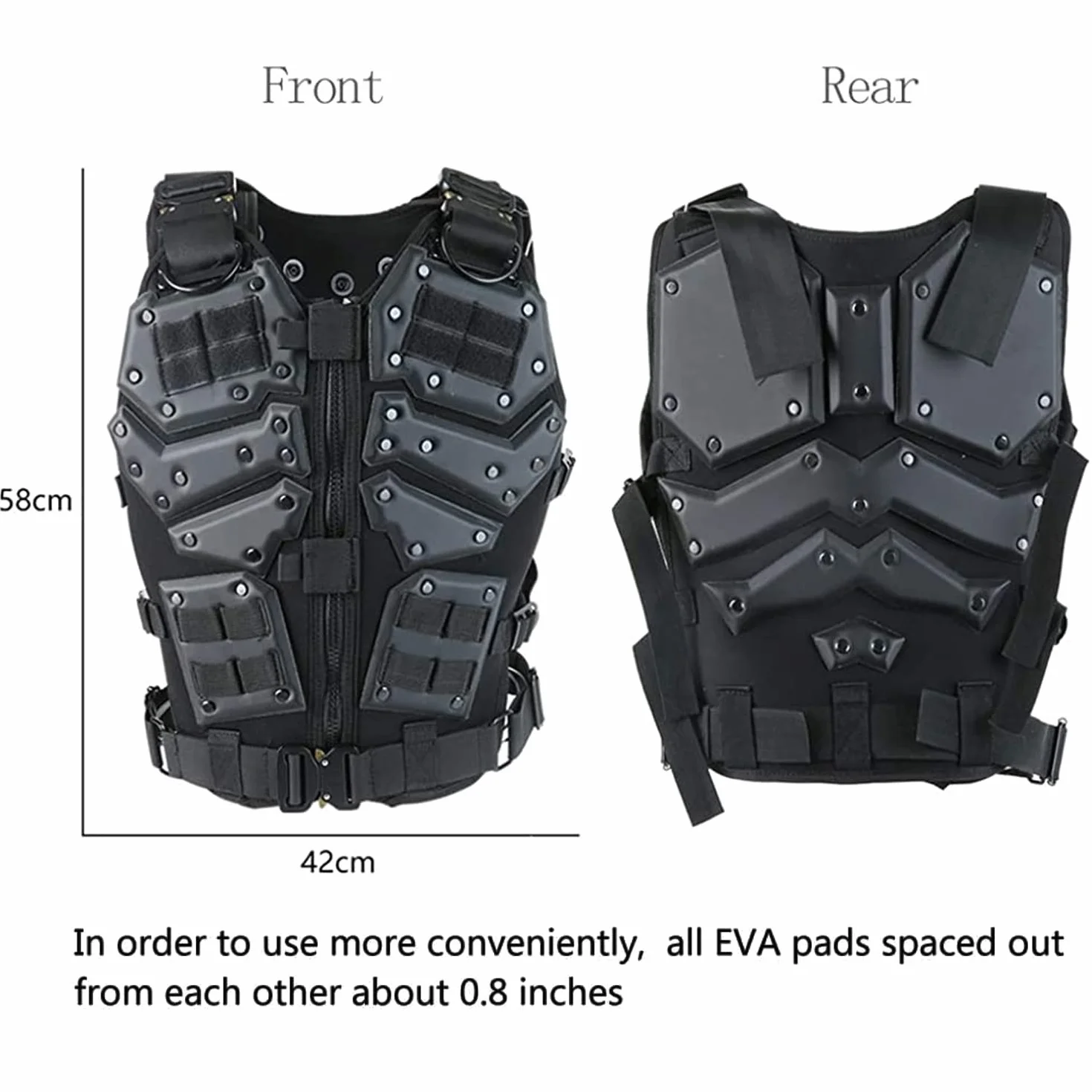 Chaleco táctico Airsoft Chalecos Molle Protector de pecho Ajustable Paintball Cosplay Traje de película CS Game Combat Militar Entrenamiento al aire libre Ajuste S-XL Tamaño Adulto Hombres Mujeres