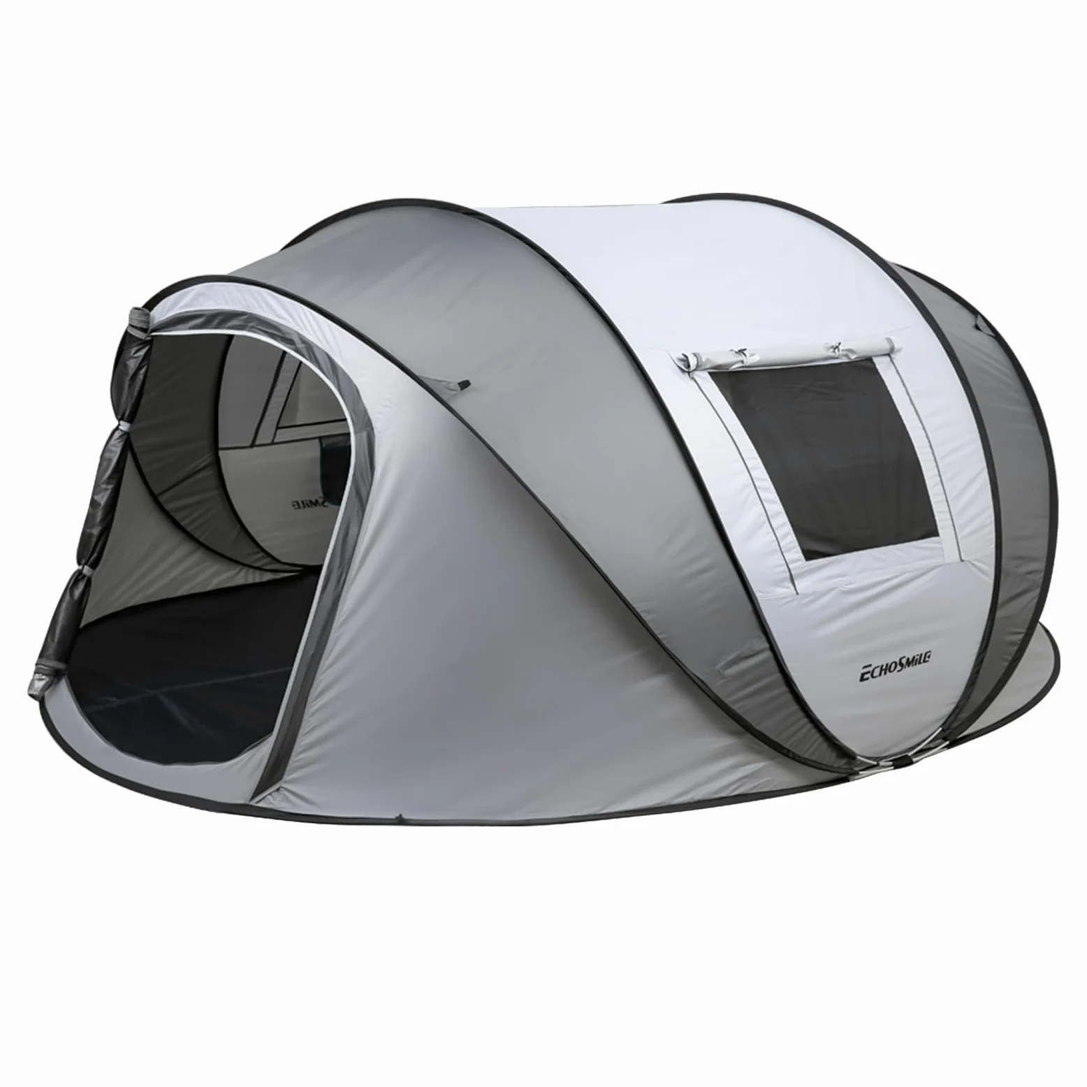 EchoSmile Tienda de Campaña Pop Up para 4-8 Personas-Impermeable, Montaje Rapido, Ultraligera Portátil con 2 Ventanas, para Camping Senderismo Playa