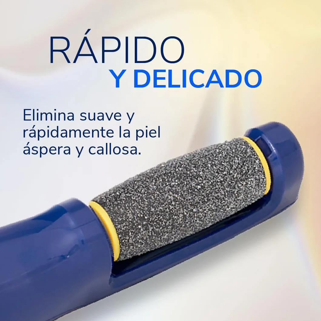 Dr. Scholl's Lima eléctrica pedicura exfolia elimina durezas callos suaviza pies pule suavidad viajes pilas AAA