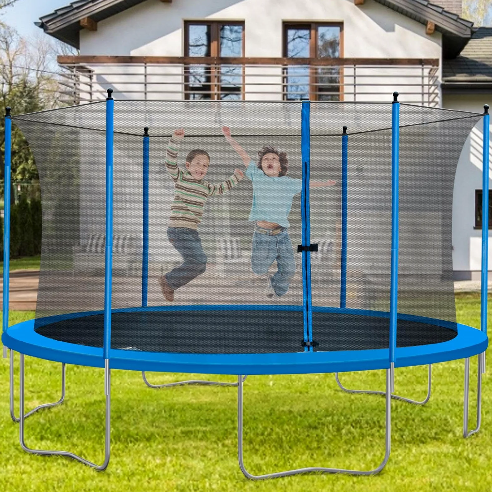 Palos De Trampolín De Repuesto: Vivienda Tubos Rectos Con Espuma, Accesorios De Hardware De Red Para Trampolines Con Marco Redondo De 1,80 A 16 Metros | Para Montaje Seguro, Seguridad Al Aire Libre Y