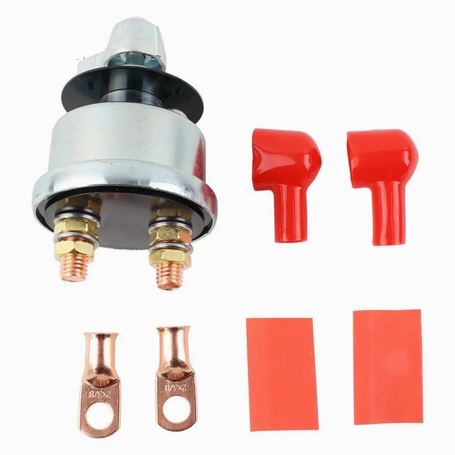 Interruptor maestro de desconexión batería 2 postes, corte energía for vehículos todo terreno marinos, 12 V, 200 A, componentes interiores, interruptores y controladores Coche Barco RV