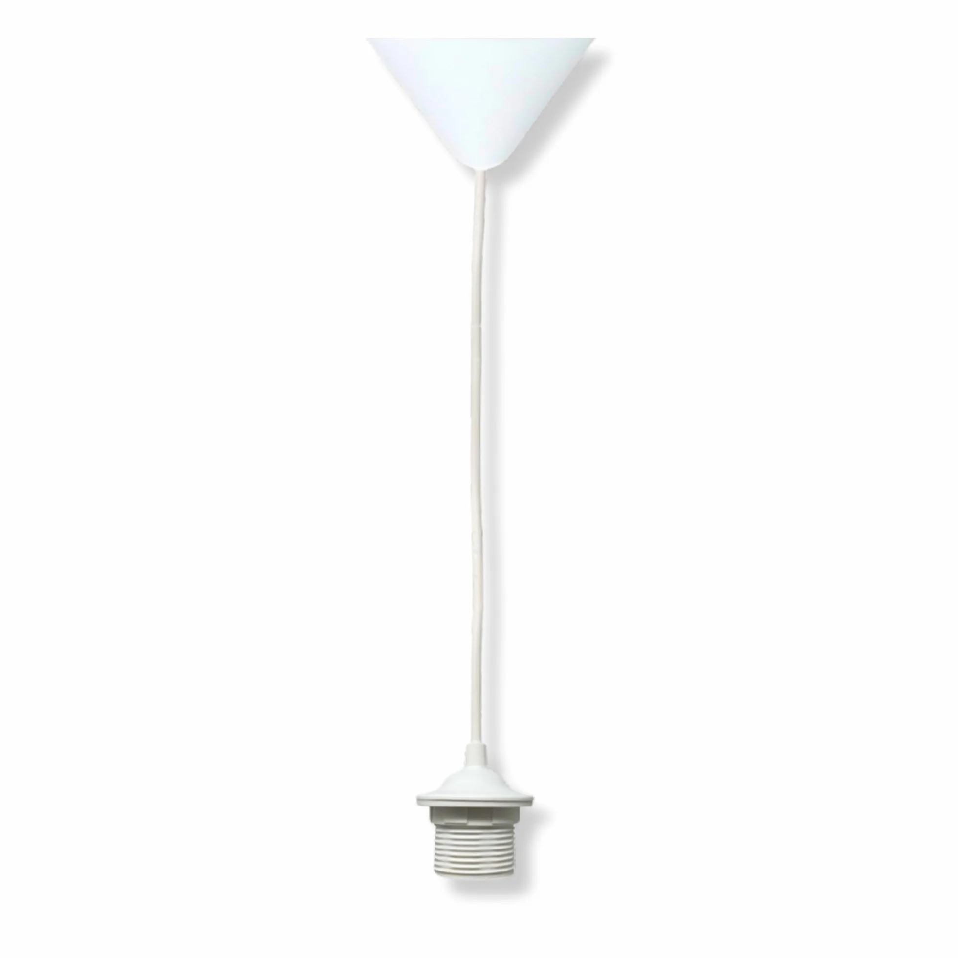 Lámpara Colgante Blanca de Plástico E27 con Cable PVC 80 cm Flexible