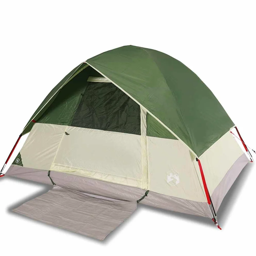 Tienda de campaña domo para personas, verde, T-poliéster impermeable con revestimiento de PU, xx cm, carpa exterior ligera para aventuras