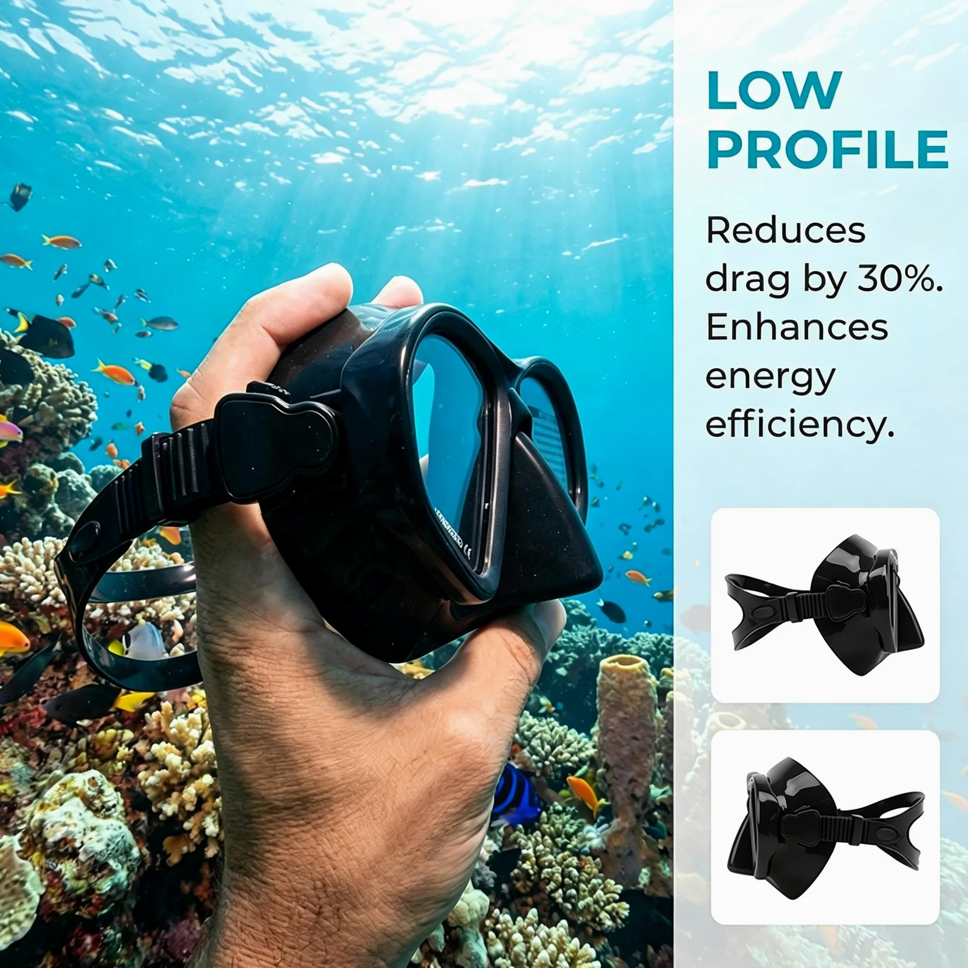Máscara profesional de buceo libre húmeda de bajo volumen, antifugas, vidrio templado, máscara de buceo libre, buceo, apnea, pesca submarina, esnórquel tipo J