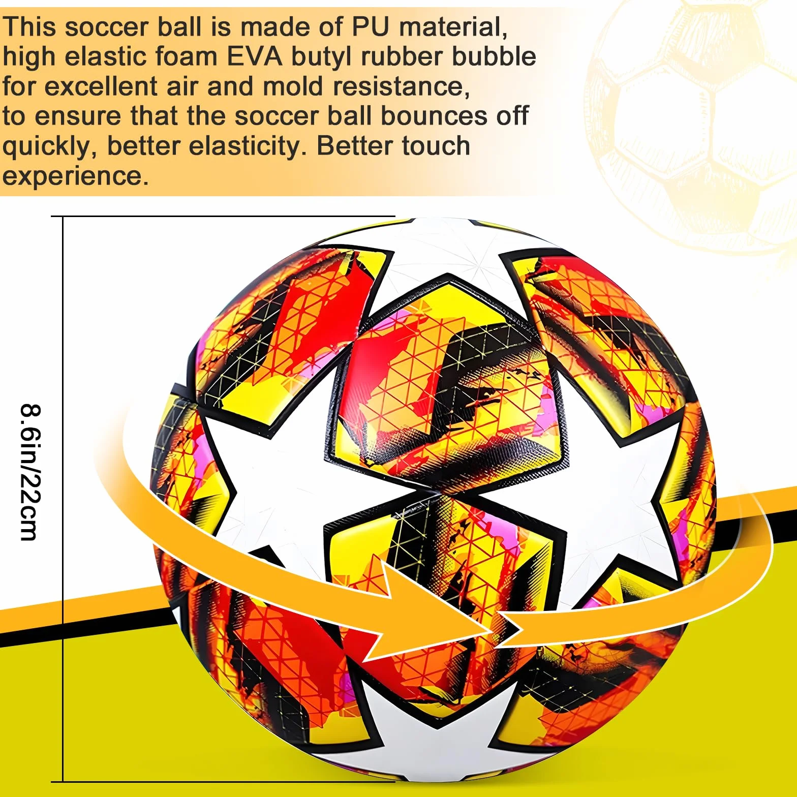 Balón Champions League Tamaño 5 Fútbol para Niños Adultos Entrenamiento Partido