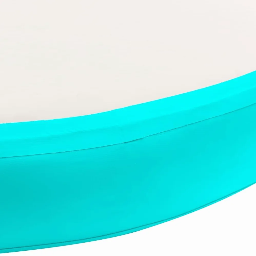 vidaXL Esterilla Inflable de Gimnasia y Bomba Estera Ejercicio Colchoneta Yoga Parque Escuela Clube Deportivo Antideslizante PVC Verde 100x100x10 cm