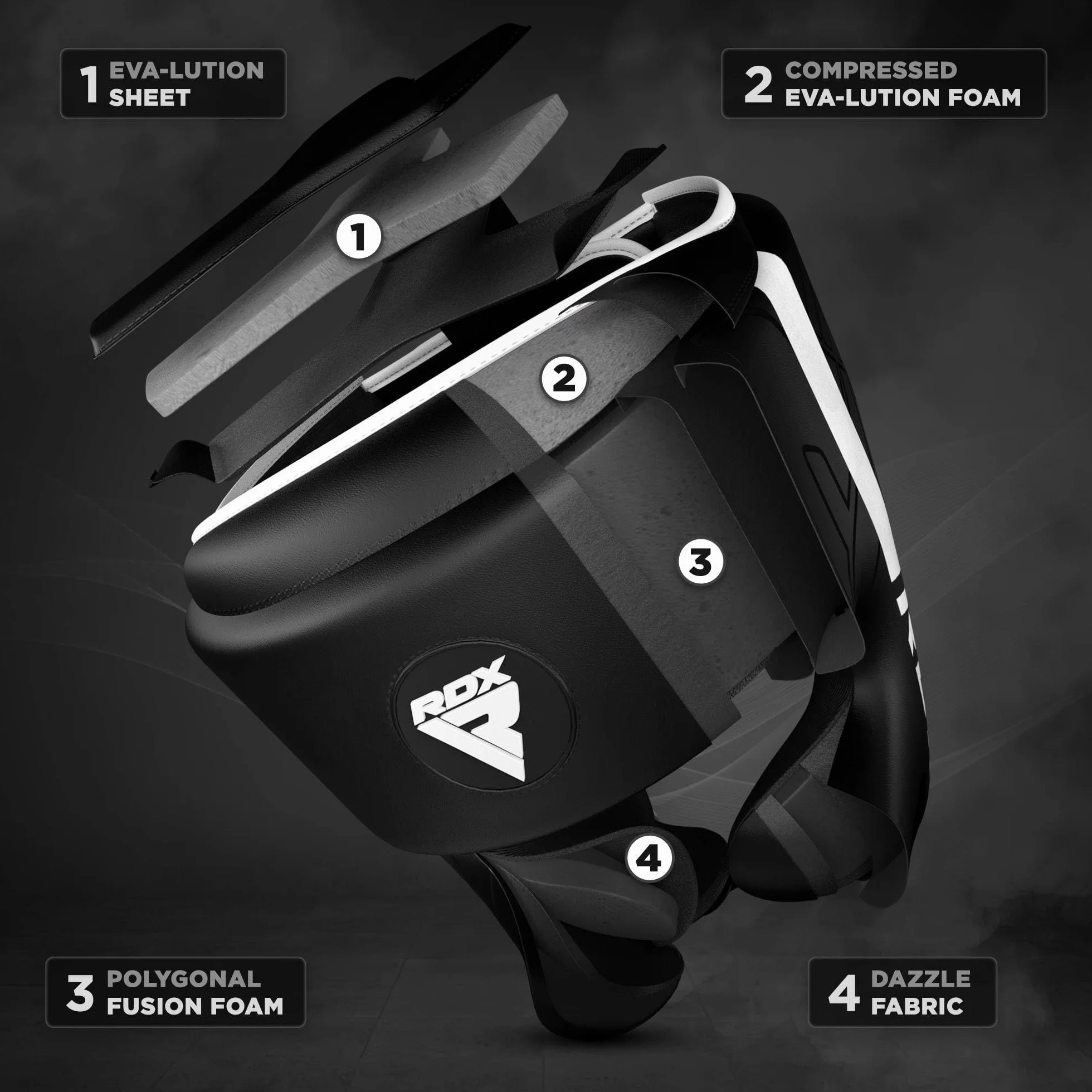 RDX Cascos Boxeo Helmet MMA Maya Hide Cuero Kara Head Guard para Entrenamiento Muay Thai