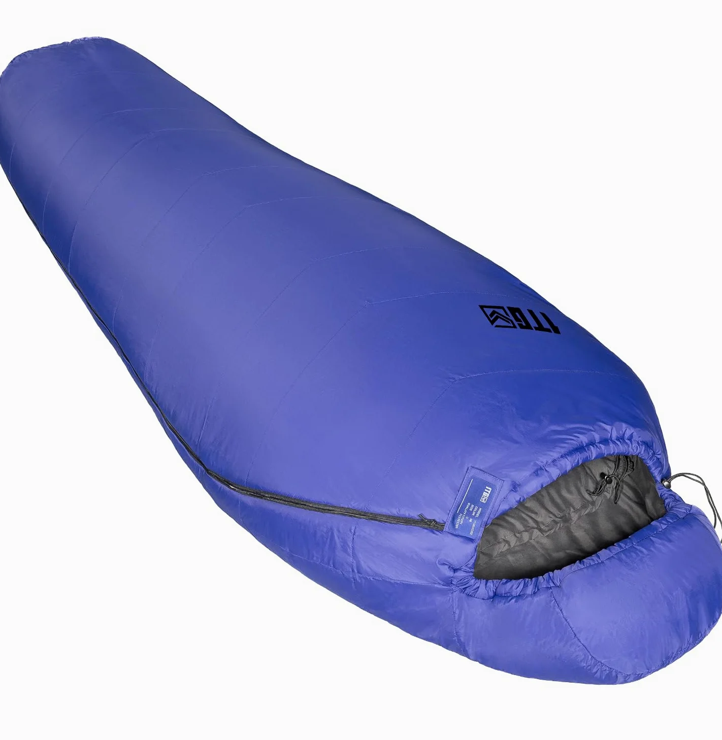 Saco de dormir para momias 2-3 temporadas (confort 6 °C), transpirable, para adultos de hasta 185 cm, compacto de nailon 40D Ripstop con saco de compresión para camping, senderismo y festivales