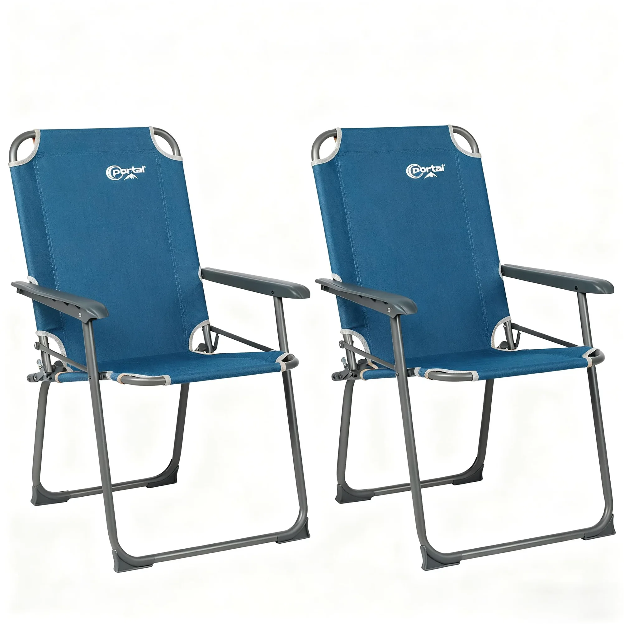 Portal Porta silla de camping plegable, silla portátil ultrarresistente hasta 150 kg, ligera con respaldo alto, para playa, pesca, jardín, festival y exterior