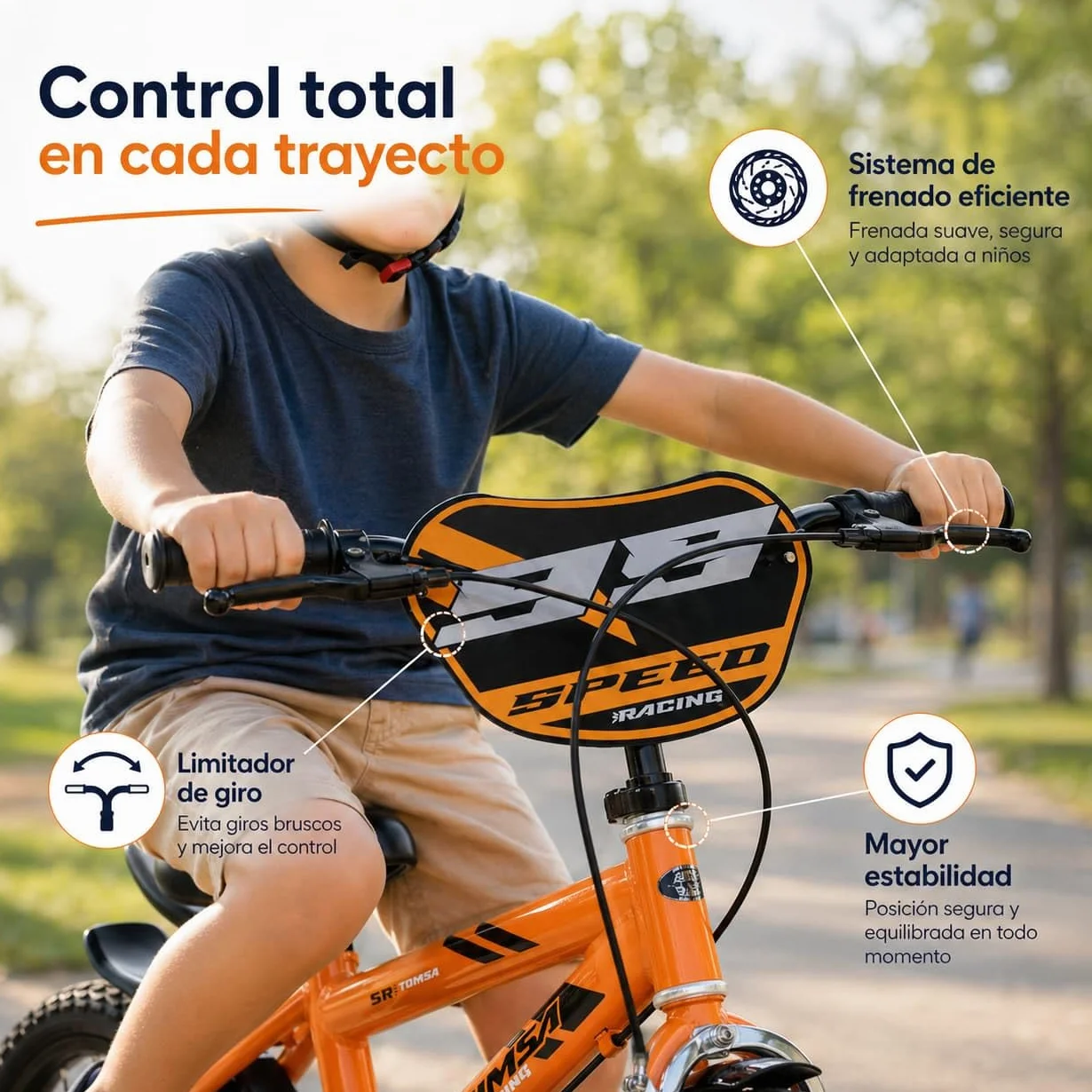 TOIMSA Bicicleta 16" Speed Racing
