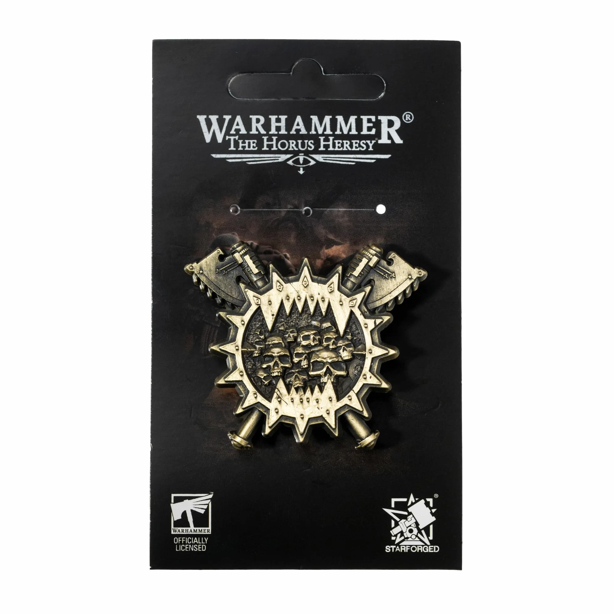 Starforged Warhammer Horus Heresy Burning Galaxy Legion Insignia Pin Pin Badge Broche 30K Joyería para hombre