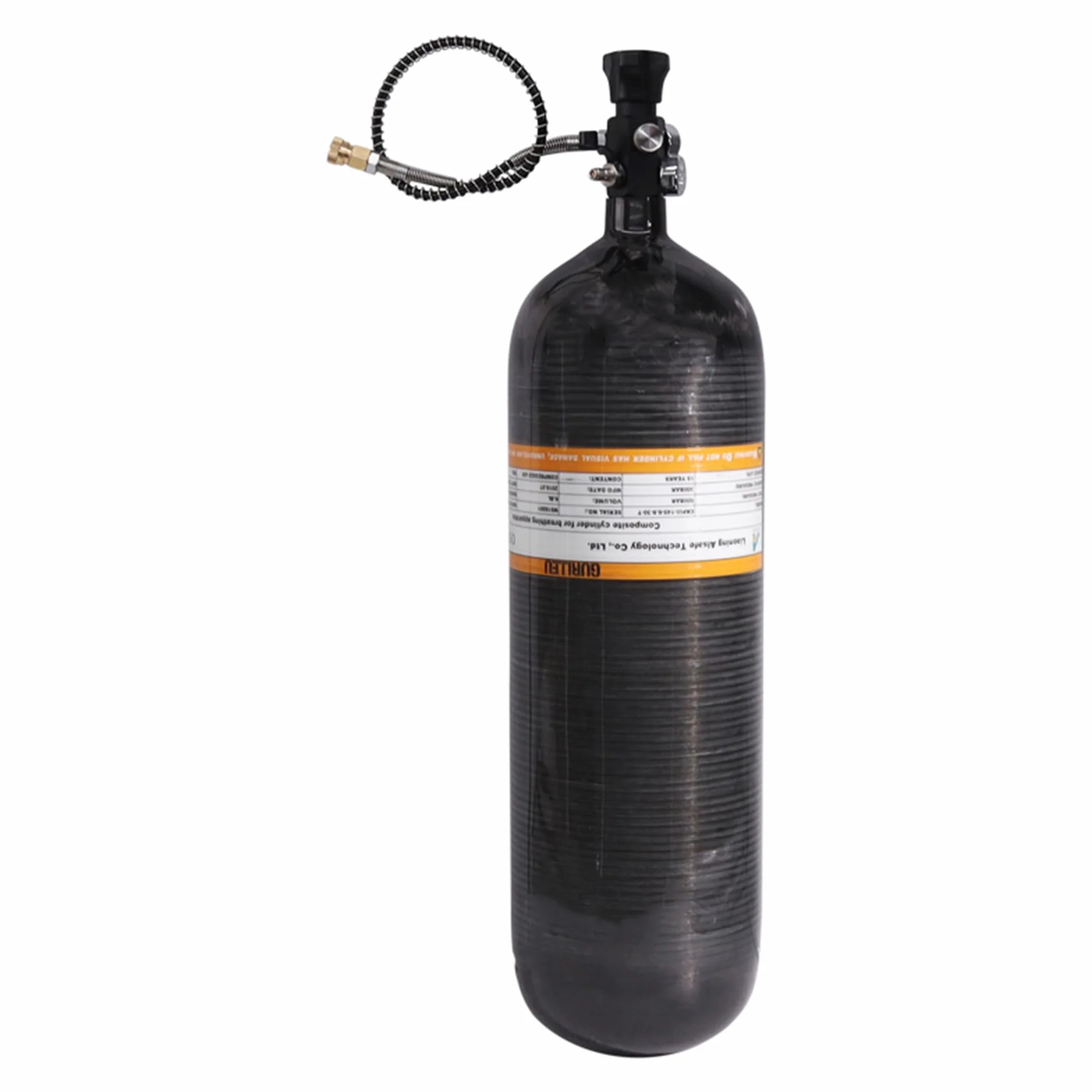 Estación de llenado de Paintball TUXING 4500PSI, válvula de carga de pistola de aire Pcp, calibre doble de hasta 4500psi con manguera de alta presión de 24 pulgadas