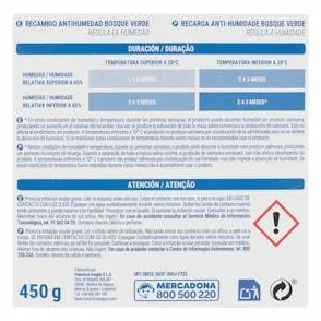 Bosque Verde Recambio antihumedad aromas cítricos Pack 2