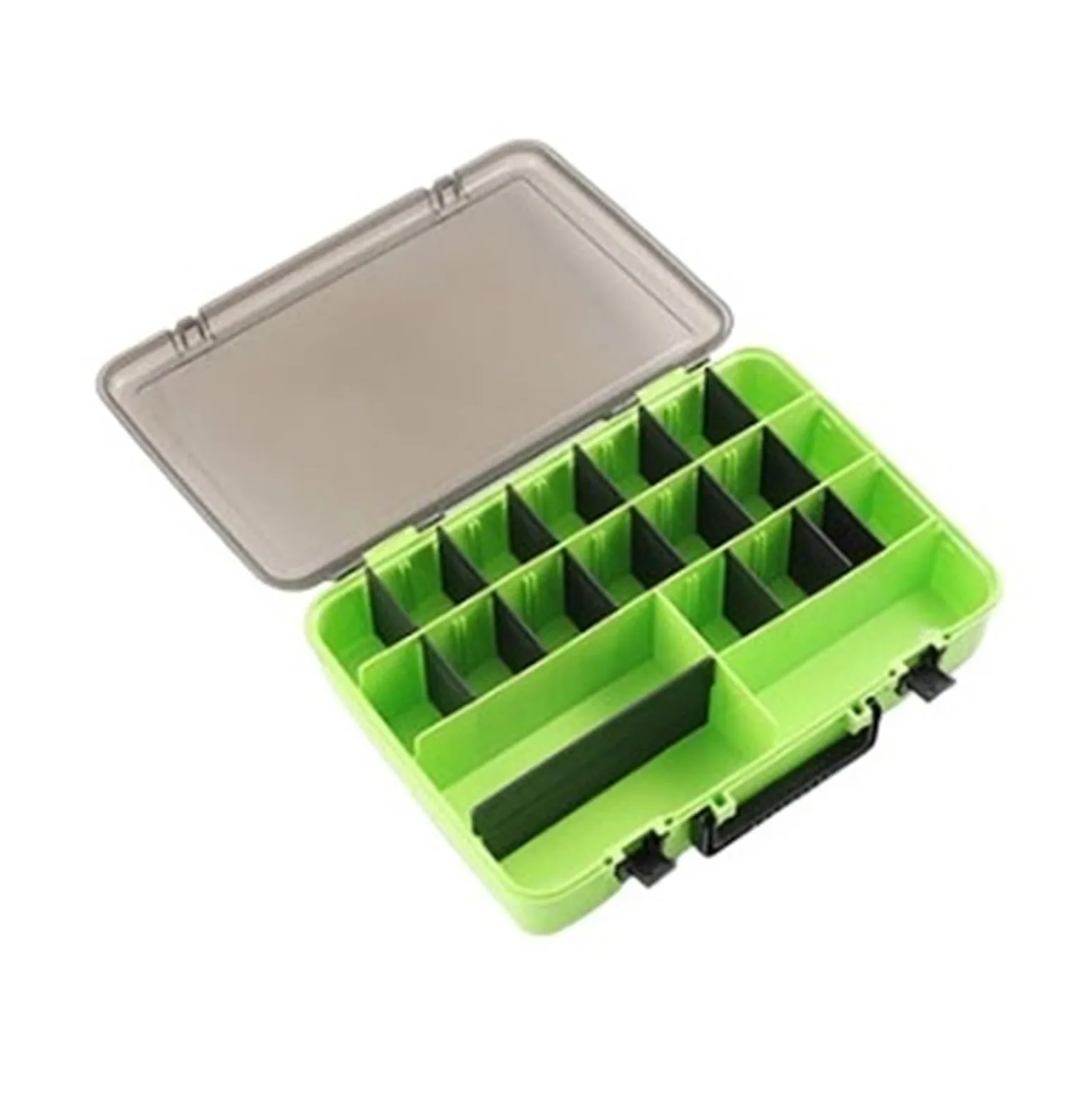 Caja De Pesca Caja Pesca Organizador De Caja De Aparejos De Pesca, Contenedor De Caja De Aparejos De Pesca A Granel Con Divisores Ajustables Accesorios Pesca(Grün)