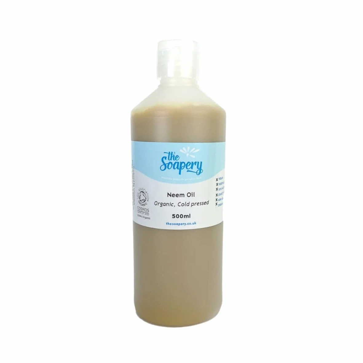 Aceite de neem orgánico 500ml prensado en frío crudo puro virgen sin refinar