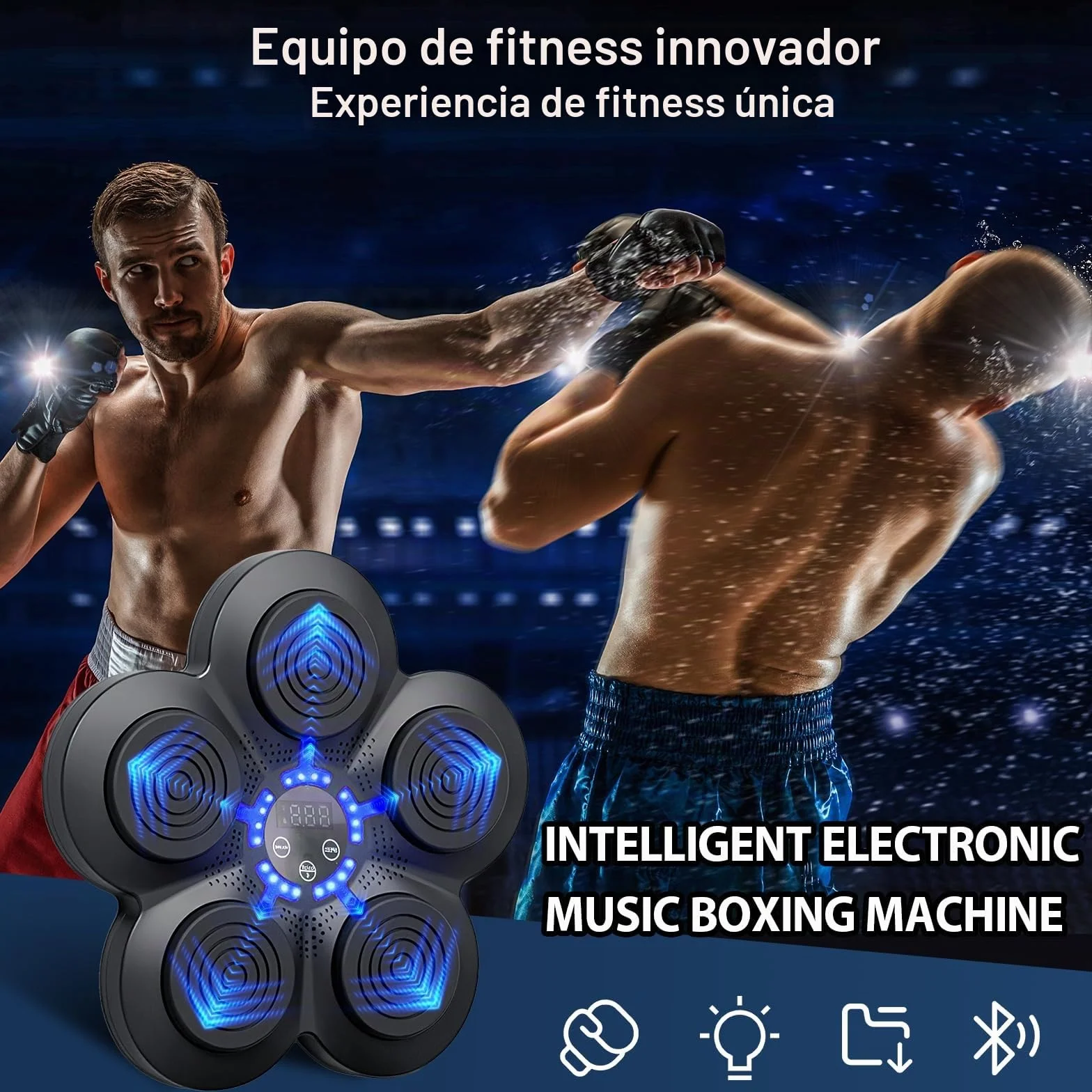 Boxeo Musical Electrónico Portátil de Pared Smart Bluetooth para Niños y Adultos