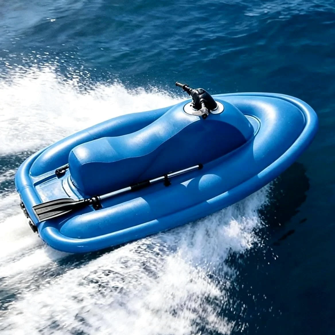 Barco Hinchable a Motor 500w/700w con Scooter Submarino 700W16A | 217 X 116 Cm, Asiento 100 Cm, Altura 25 Cm, 1-2 Personas, 150-220 Kg, Mando, Mango Y Cuerpo Plegable Para Familia
