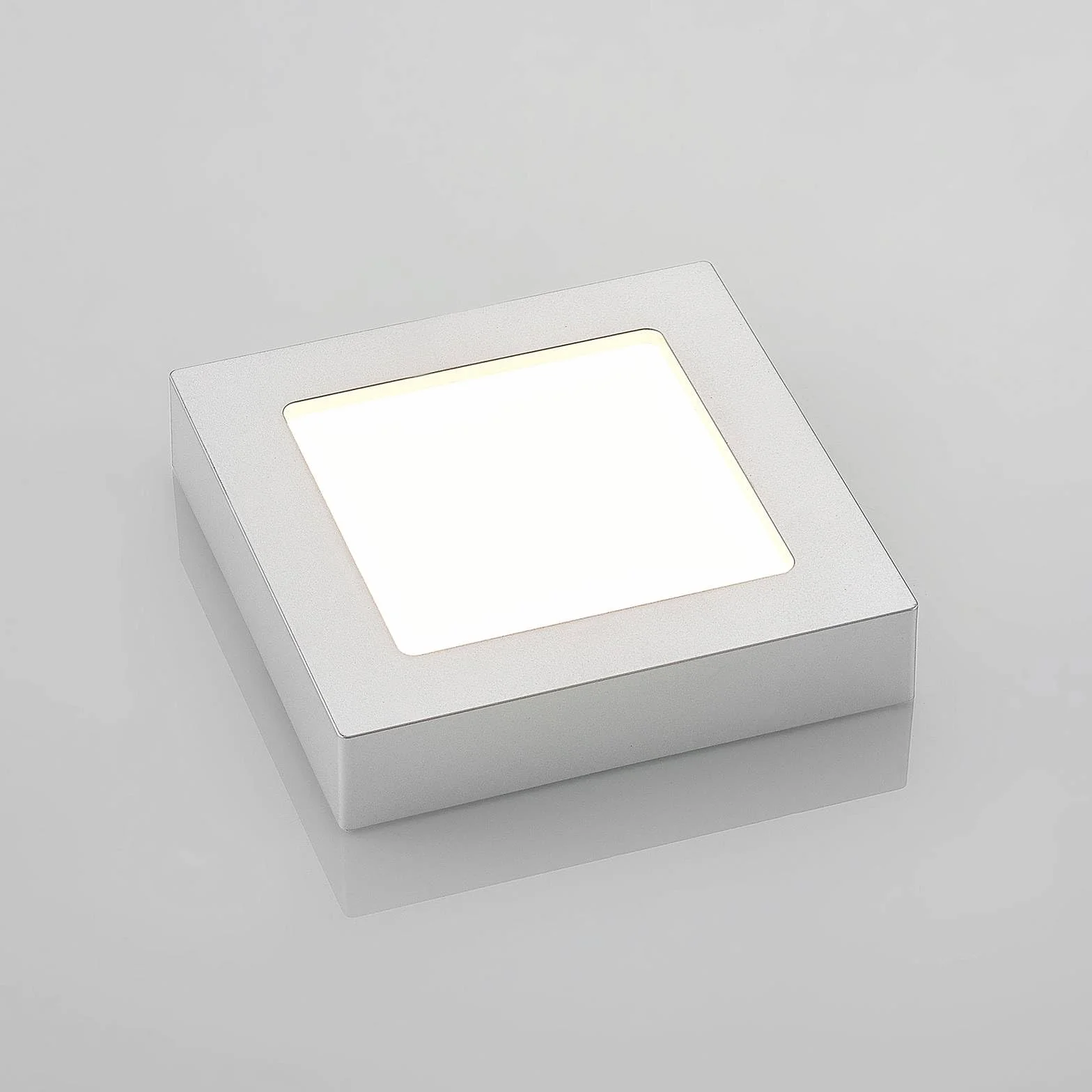 Lámpara de techo LED Alette gris aluminio baño 1 llama plafón