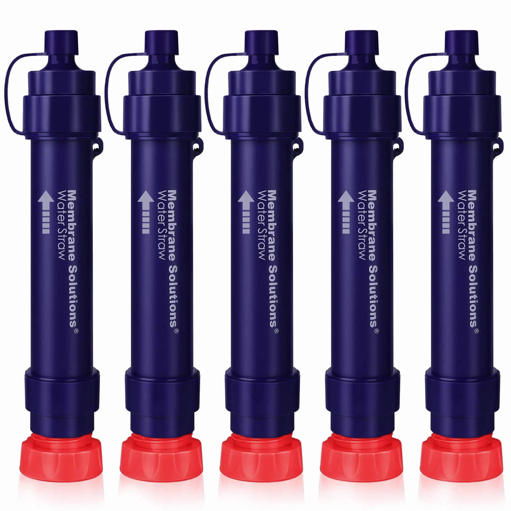 Membrane Solutions Filtro de agua WS02, filtro de agua portátil desmontable de 4 etapas de 0,1 micras para camping, purificador de agua de 5,000 L, equipo de supervivencia y equipo para senderismo,