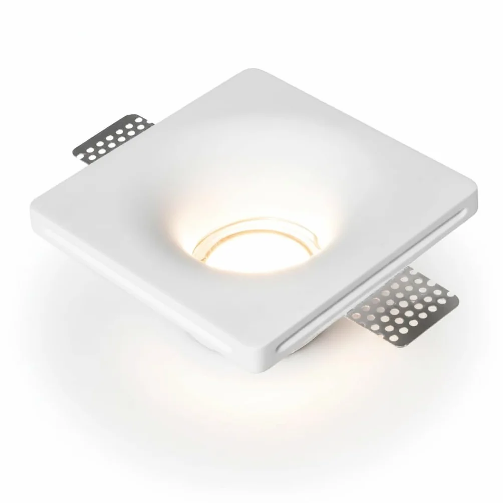 BARCELONA LED Downlight Empotrable Cuadrado GU10 Trimless Ø120mm Blanco IP20