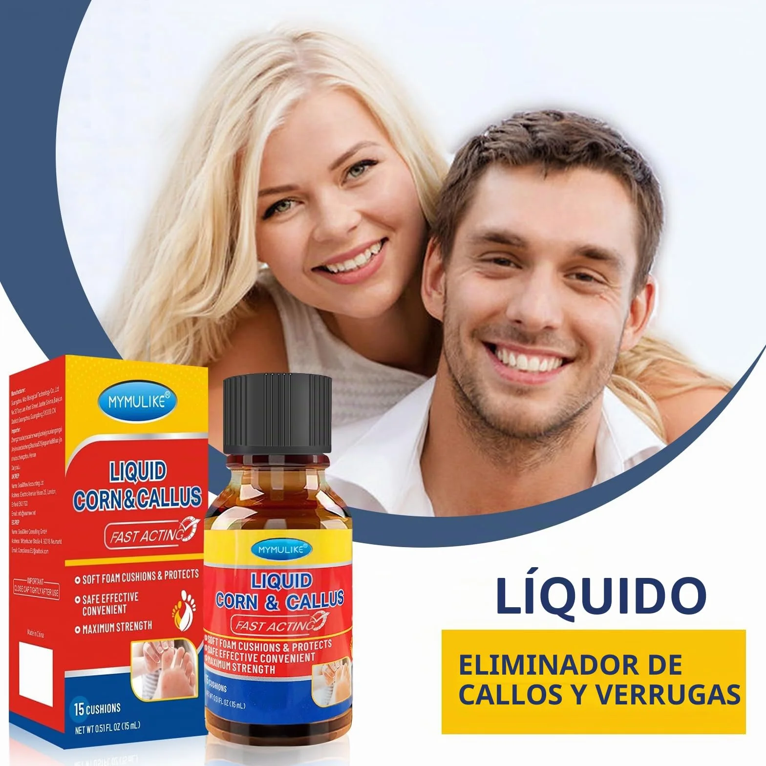 MYMULIKE Wart Remover 15 ml Solución para Callos y Verrugas