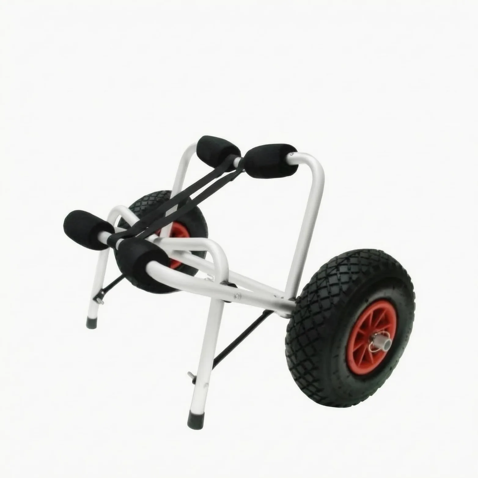 Carrito de Kayak Plegable Carro Remolque Soporte Transporte Carga Marco de Aluminio con Neumáticos Inflables y Acolchado de Espuma Adecuado para Embarcadero Lago Excursiones