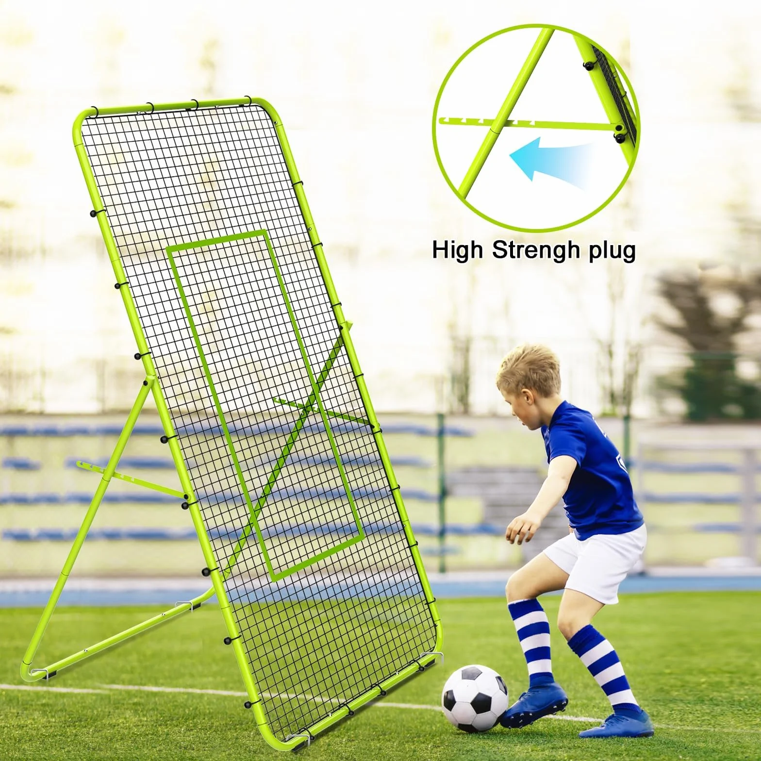LIANTRAL Red de Voleibol Ajustable de 5 Ángulos, Fútbol Béisbol Rebounder Net, Equipo de Entrenamiento con Zona de Golpe