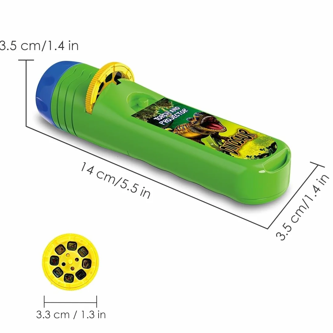 Pup Go Dinosaurio Linterna Proyector para Niños 3+ Años, 3 Discos 24 Imágenes, Juguete Educativo Ciencia