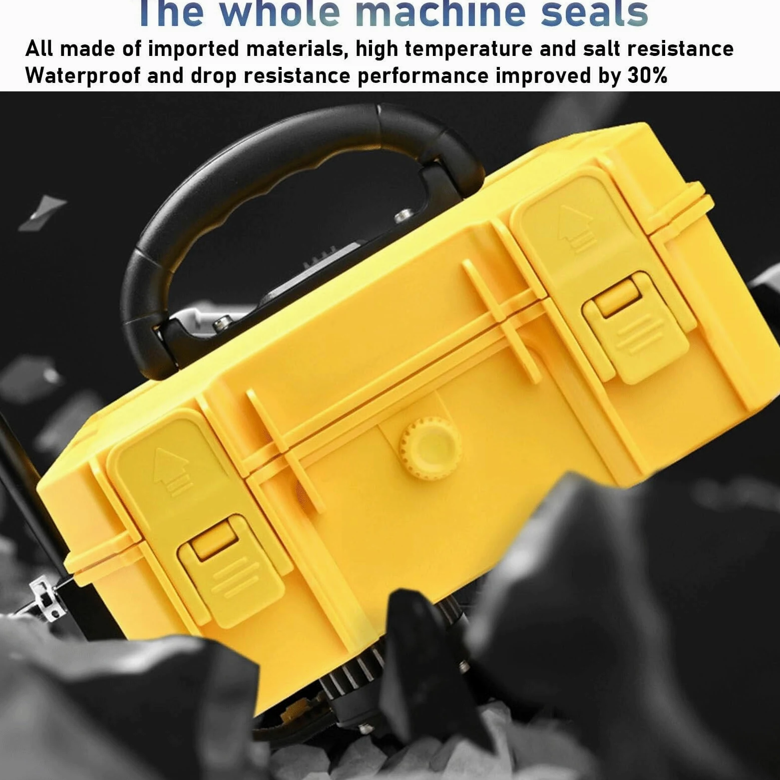 WYWY Sistema de buceo recargable de 3/5.5 horas con manguera de 10 m y regulador de respiración de buceo, máquina de buceo desmontable, para buceo recreativo y pesca (amarillo, D3000)