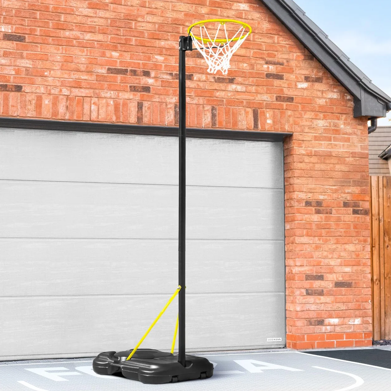 Forza Netball Post Ajustable 2,4 m – 3 m Aro Regulación Base Portátil con Ruedas