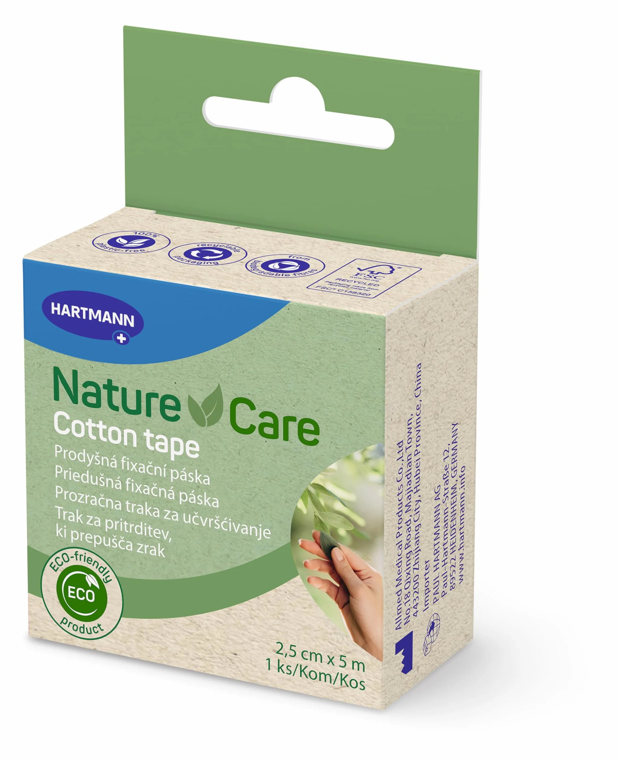 Hartmann Nature Care Esparadrapo de Algodón Autoadhesivo 2.5 cm x 5 m