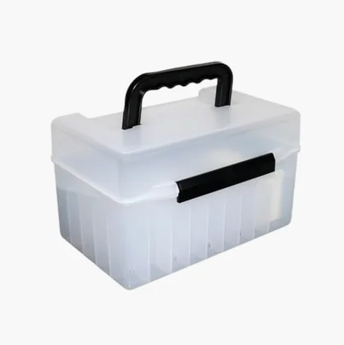 Caja de herramientas de pesca, caja de almacenamiento multifuncional para cebo con agujero de drenaje para una mejor organización y accesorios