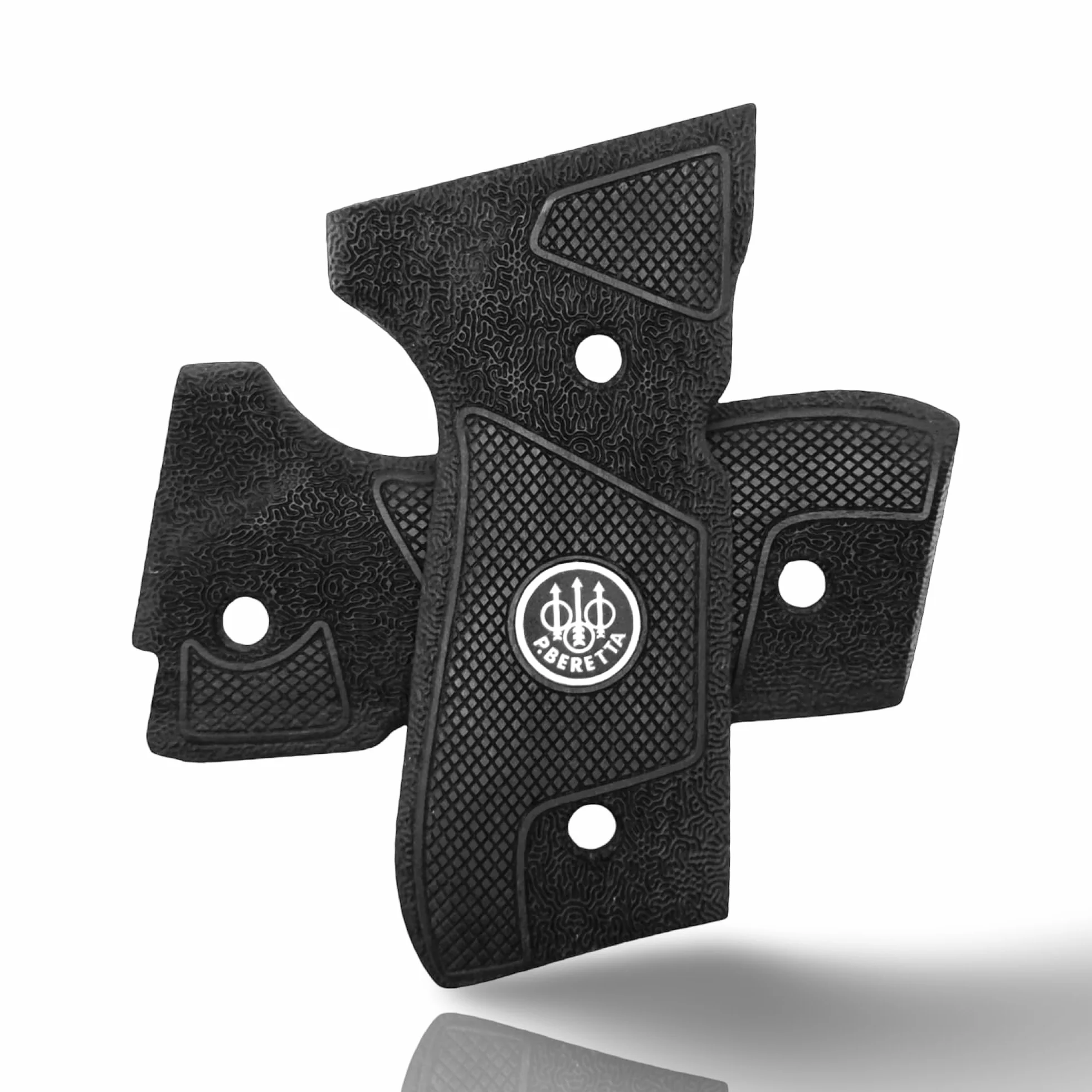 Cachas de Madera para Beretta 92FS, 92F, 92A1, 96A1, Serie 92 - Madera de Haya, Color Negro