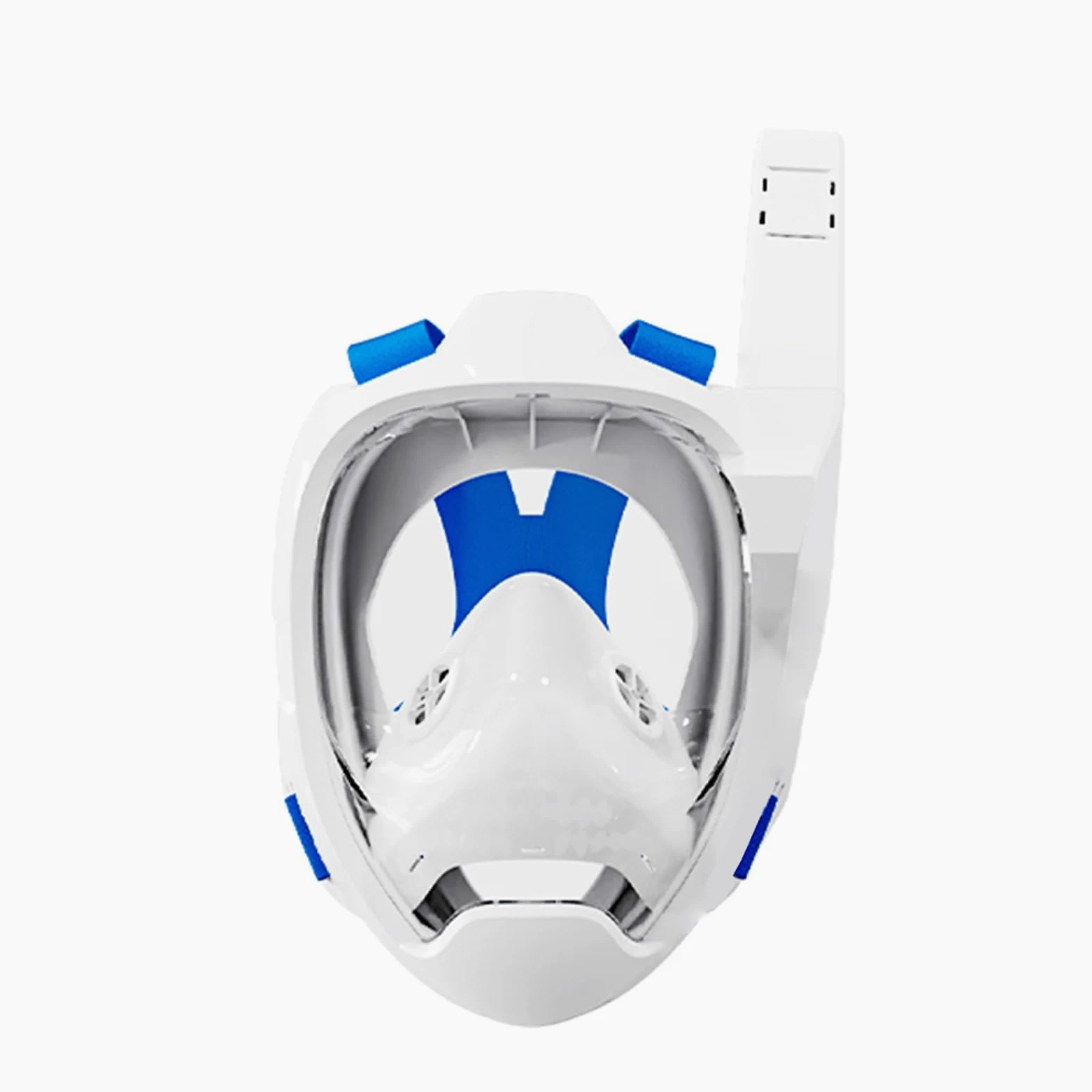 Sorandy Máscara de Snorkel de Cara Completa para Adultos y Niños |Snorkel Superior Seco de Respiración Natural, Lente Antivaho, Máscara de de Policarbonato para Piscina de Buceo