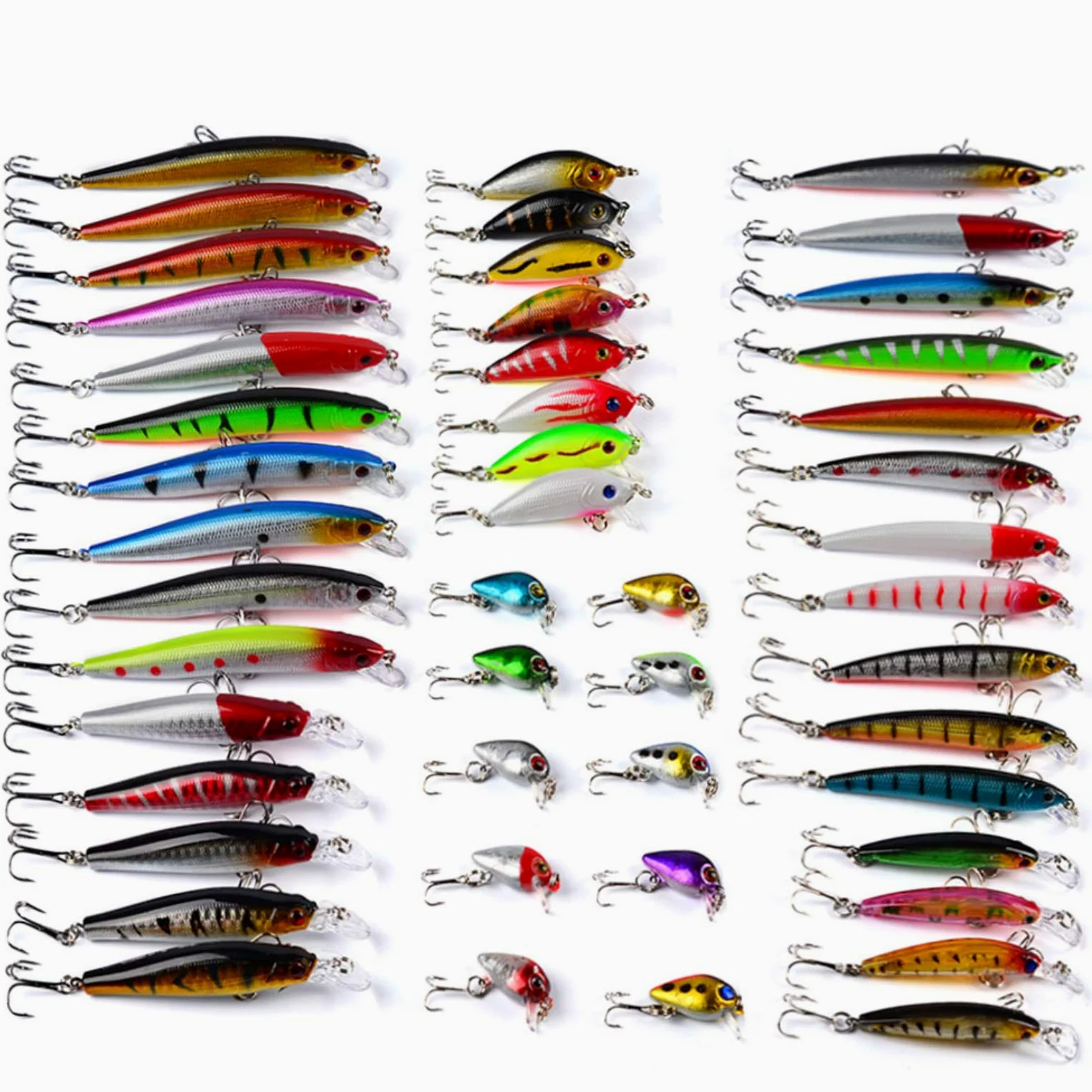 48PCS Cebo de Pesca Señuelos de Pesca con Ganchos Cebos Artificial Swimbait Manivela Cebo Cucharillas Pesca Accesorios Aparejos De Pesca para la Pesca #2