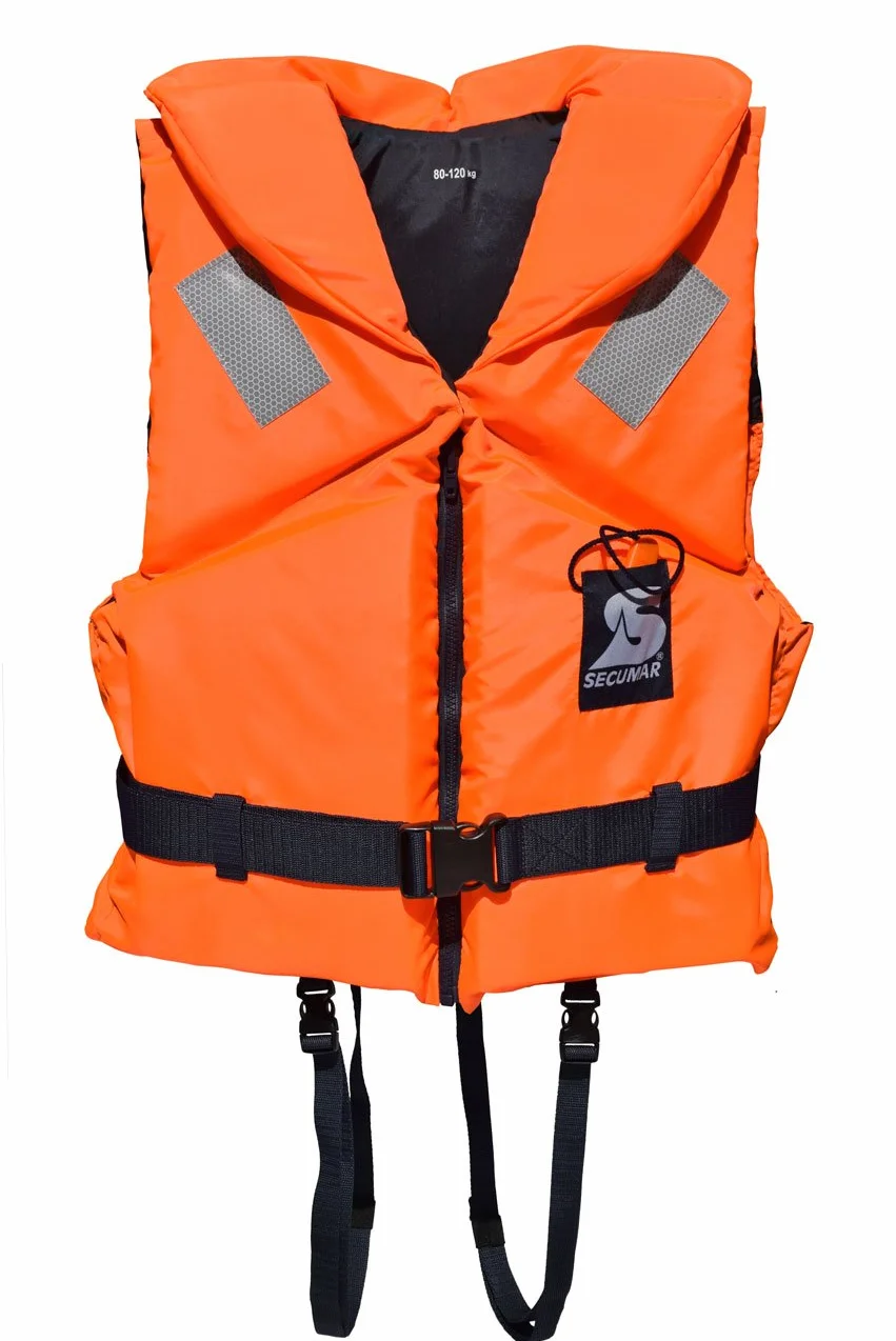 Secumar - Chaleco Salvavidas para Niños, Naranja, Unisex, Clip, Ergonómico