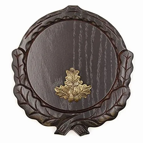 Placa de cuña tallada oscura AF 16 cm roble, pequeña tabla especias trofeo