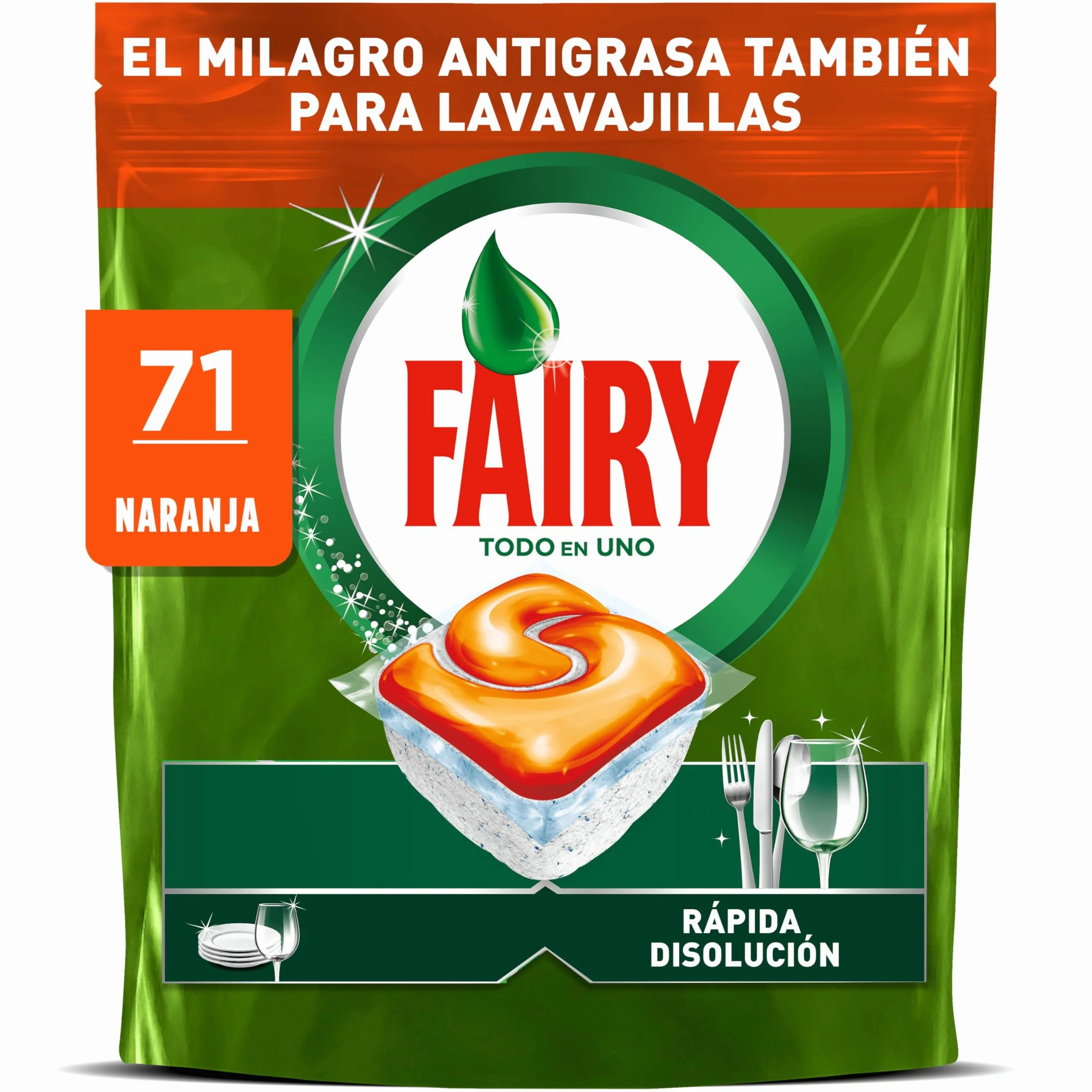 Fairy Original Todo En Uno Cápsulas Lavavajillas 71 Unidades