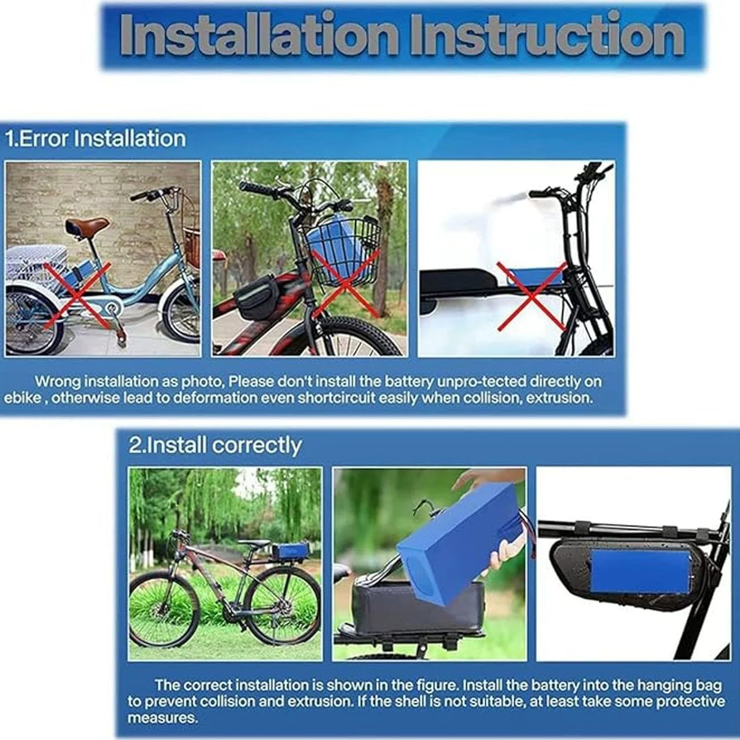 Batería For Bicicleta Eléctrica 16S2P 60V 30Ah De PVC Impermeable For Scooter Eléctrico For 36V Con Cargador For Motores 1000W Enchufe En T(XT60 plug)