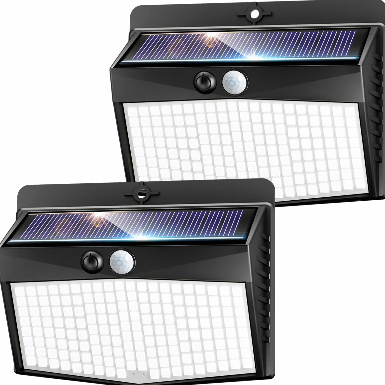 Nipify Focos Solares Exteriores 2 Paquete con Sensor de Movimiento Impermeable para Jardín Patio