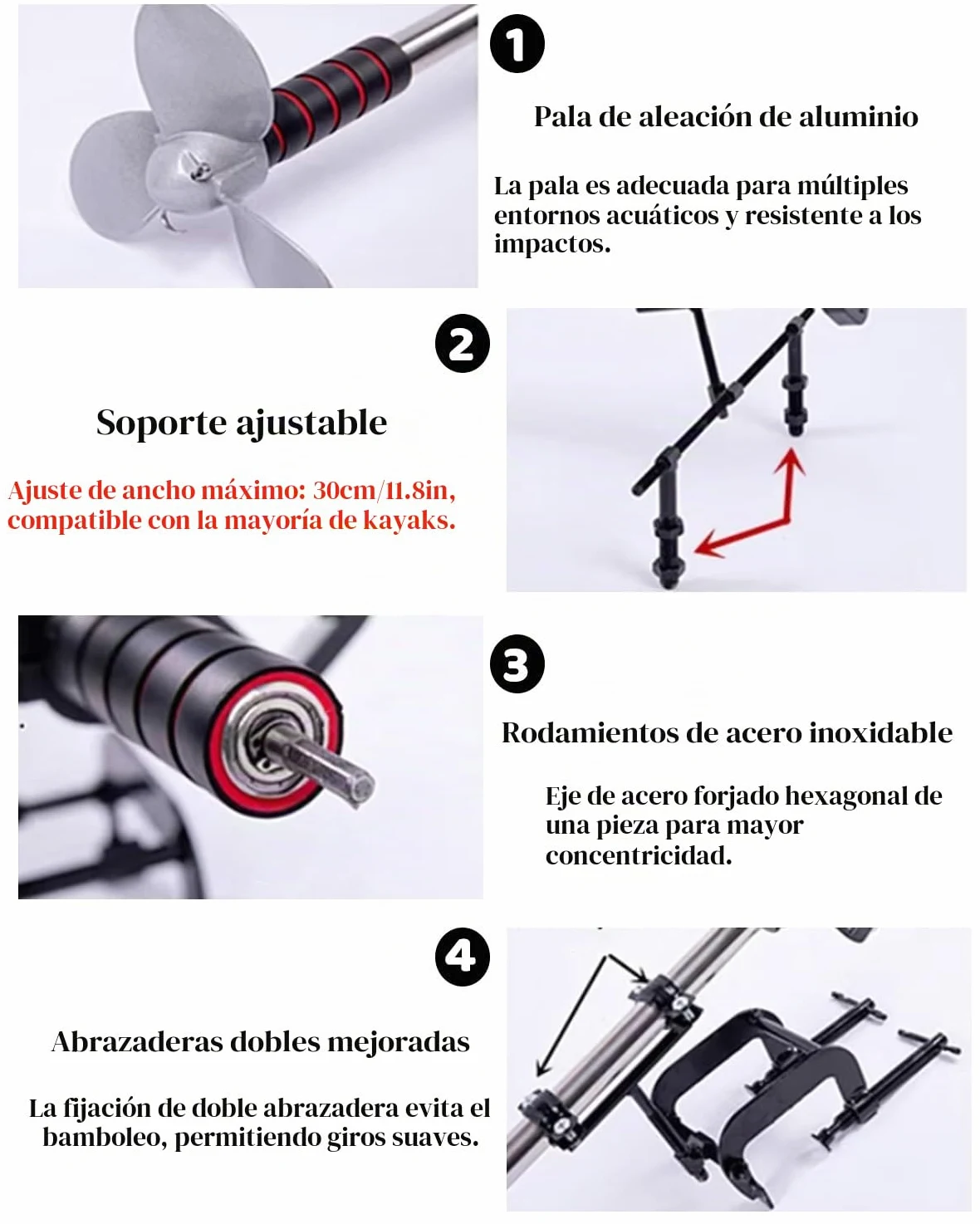 Motor Fueraborda Batería para Motor Eléctrico de Arrastre para Barco de Pesca, Motor Eléctrico Fueraborda para Tabla de Paddle Surf, Motor de Kayak Portátil(With Bracket,L-125cm(49 1/4"))