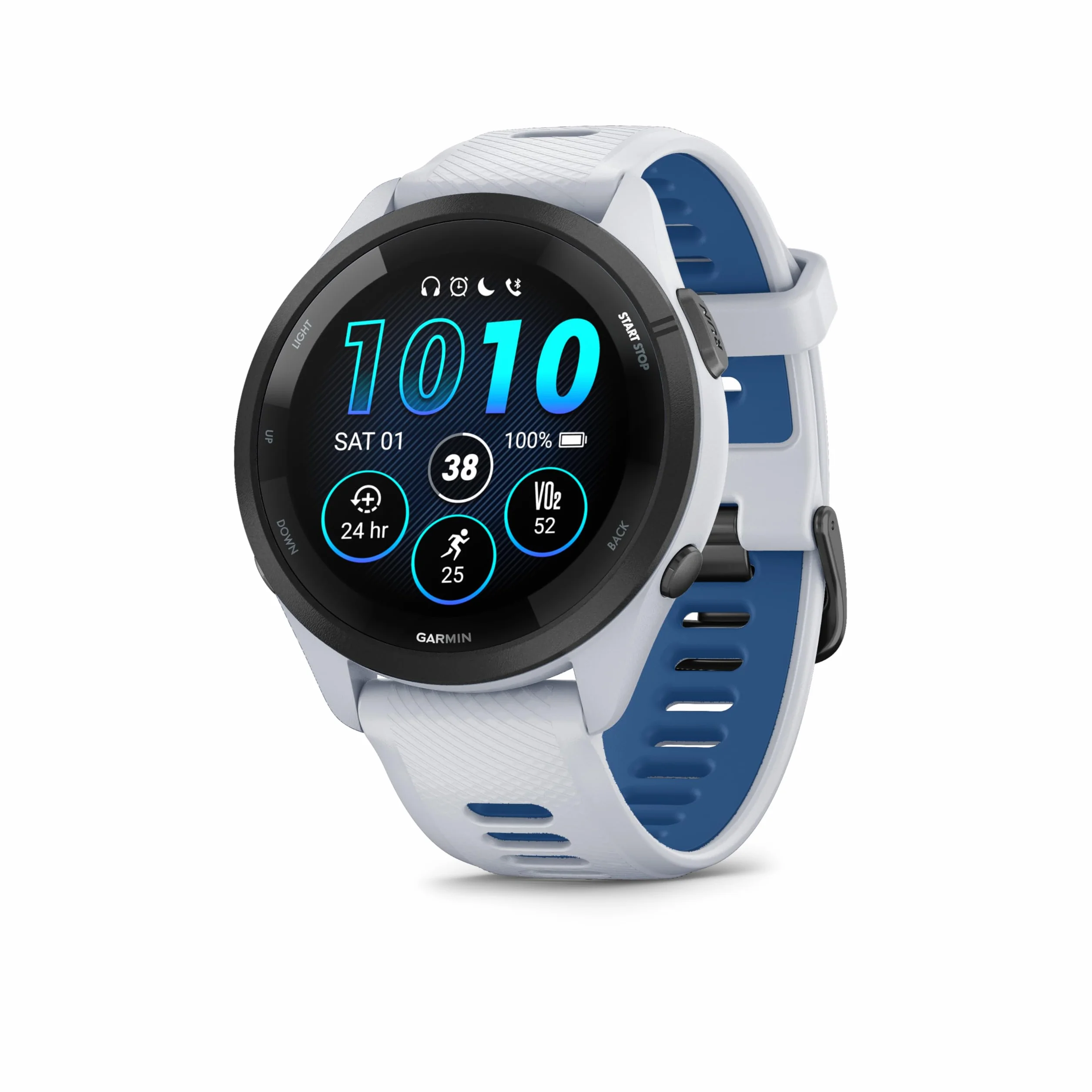 Garmin Forerunner 265 Reloj Inteligente para Correr con GPS, Pantalla Táctil AMOLED, Autonomía 13 Días, Blanco