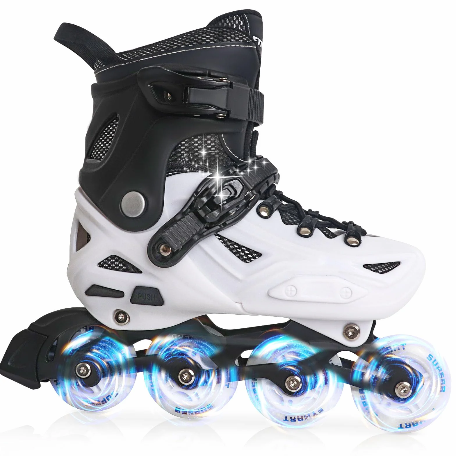 Patines en Línea Ajustables 4 Ruedas para Niños y Adultos, Talla L (EU 36-39)
