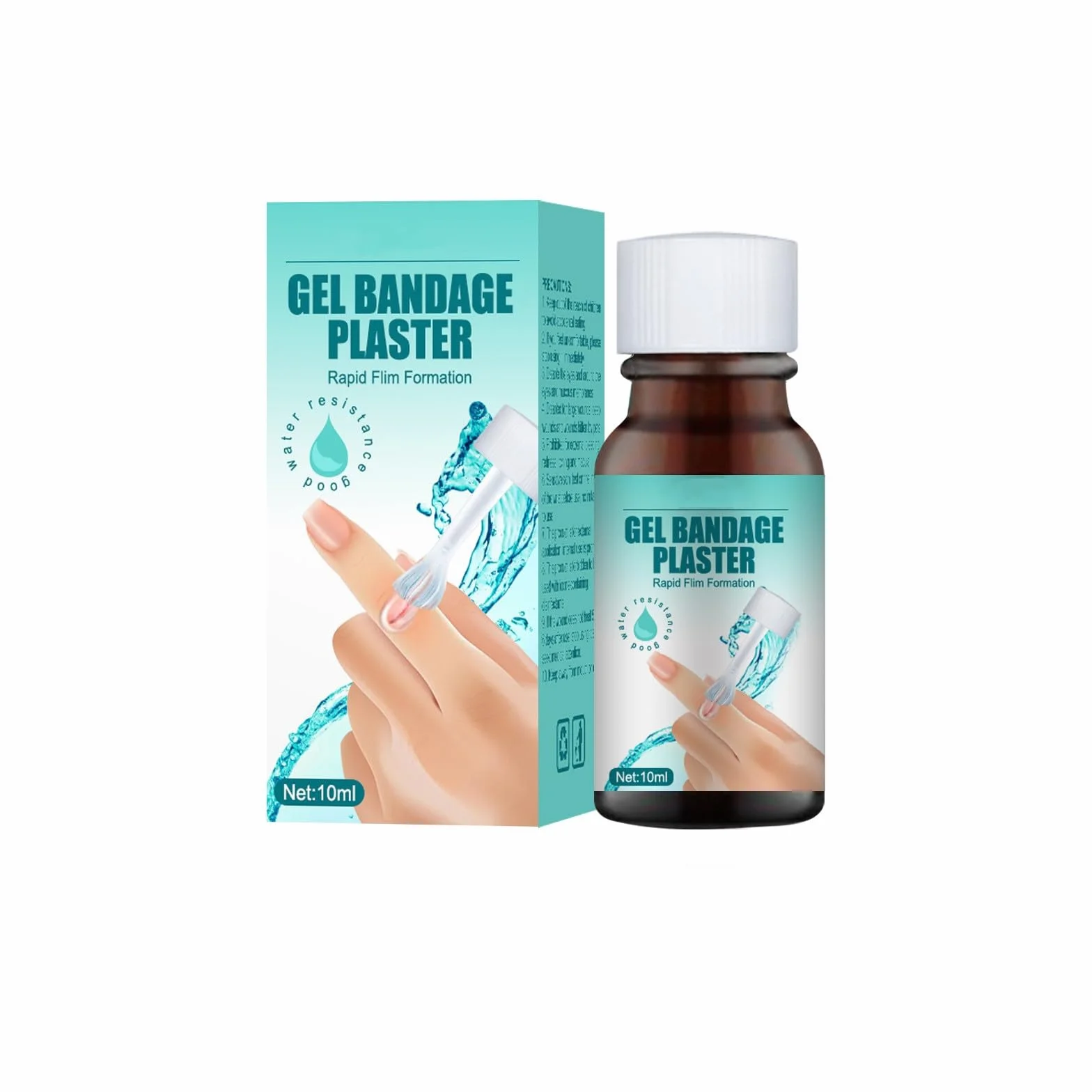Yeso líquido para heridas, vendaje líquido de gel impermeable transpirable para cortes menores