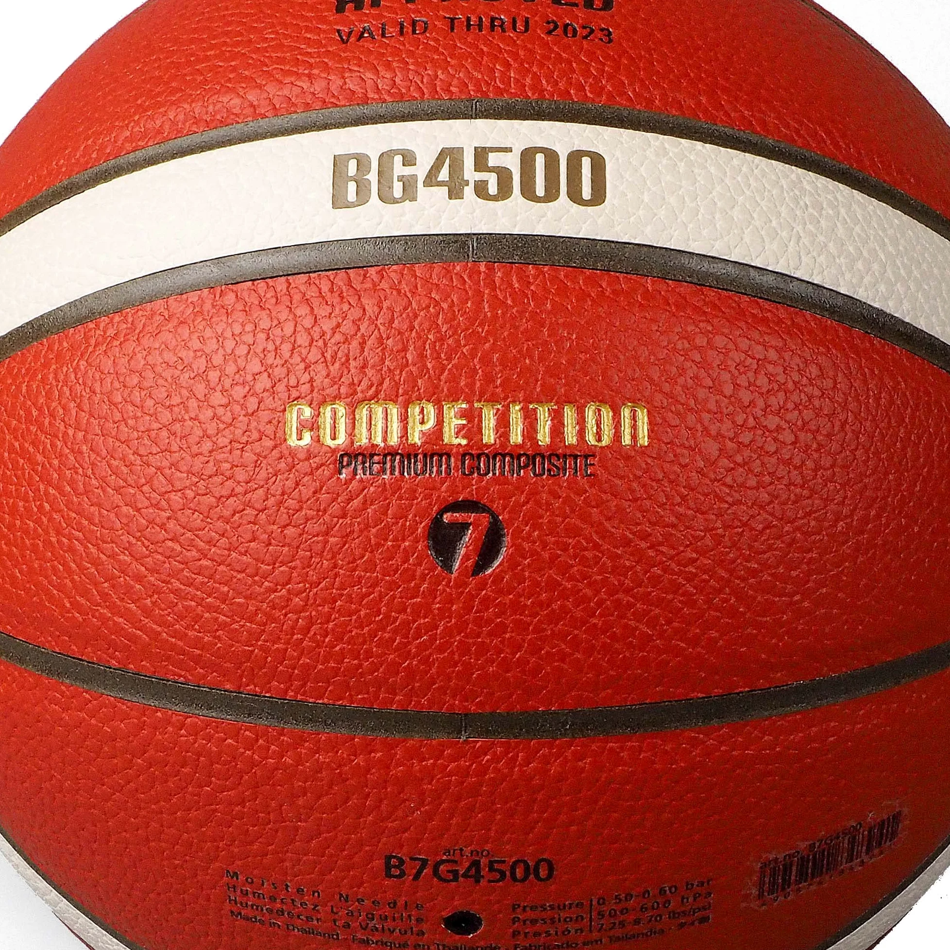Molten BG4500 Basketball, Official British Basketball Leagues Match Ball, BBL & WBBL, Fiba Approved, Premium Composite Leather, Indoor Play, Orange/Ivory